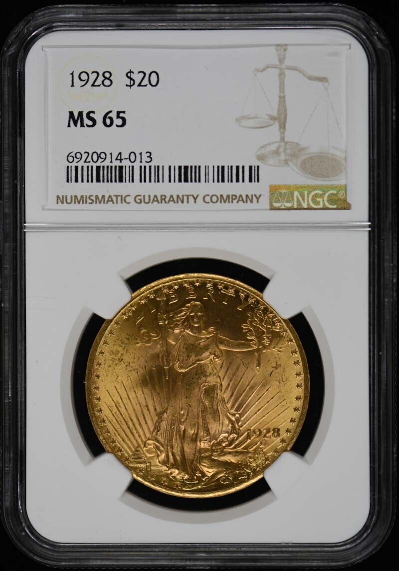 1928 Saint-Gaudens $20 NGC MS65