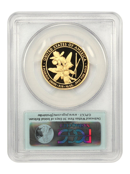 2012-W Caroline Harrison $10 PCGS Proof 70 DCAM (First Strike)