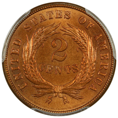 1871 2C PCGS MS66RD ex: D.L. Hansen