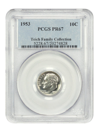 1953 10C PCGS PR67 - Roosevelt Dime
