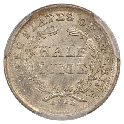 1856 H10C PCGS MS63 - Liberty Seated Half Dime