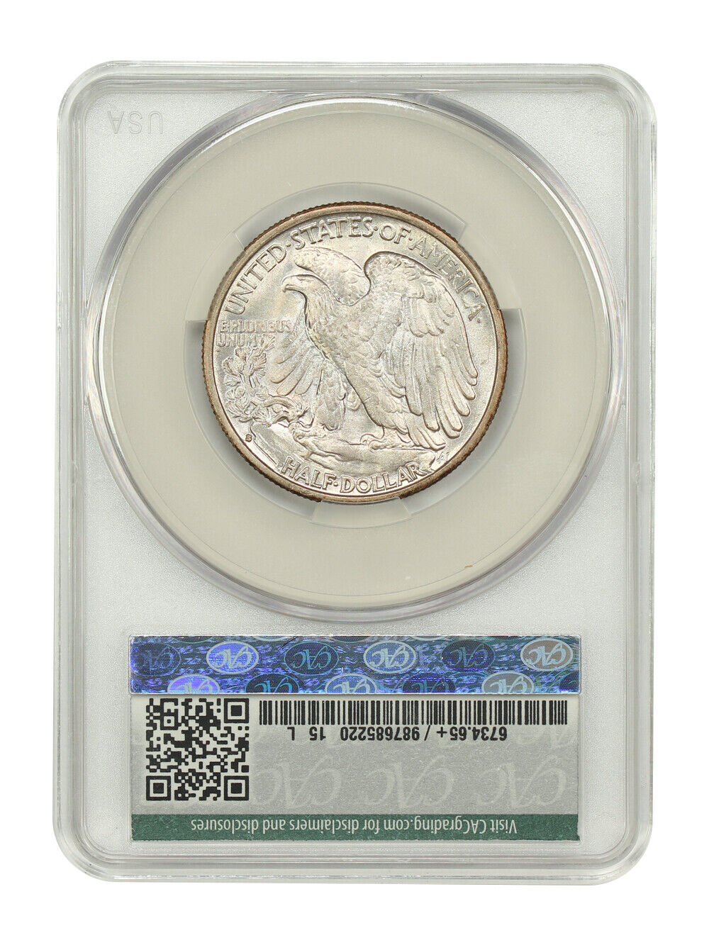 1935-S 50C CACG MS65+ ex: D.L. Hansen - Walking Liberty Half Dollar