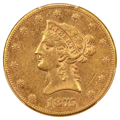 1875-CC $10 PCGS XF45 ex: D.L. Hansen