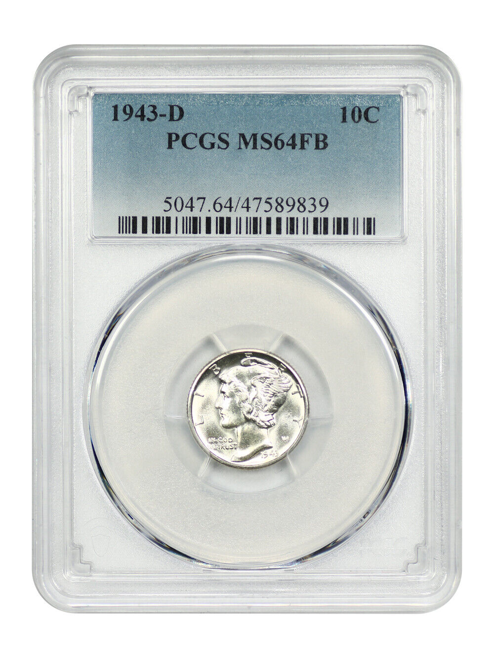 1943-D 10C PCGS MS64FB