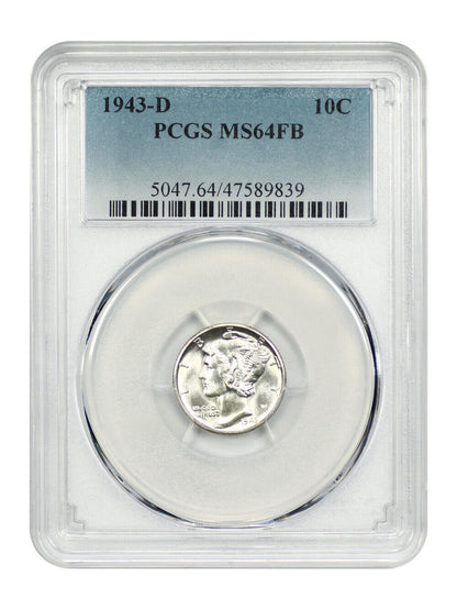 1943-D 10C PCGS MS64FB