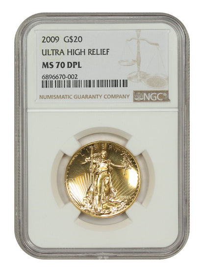 2009 $20 Ultra High Relief Double Eagle NGC MS70DMPL