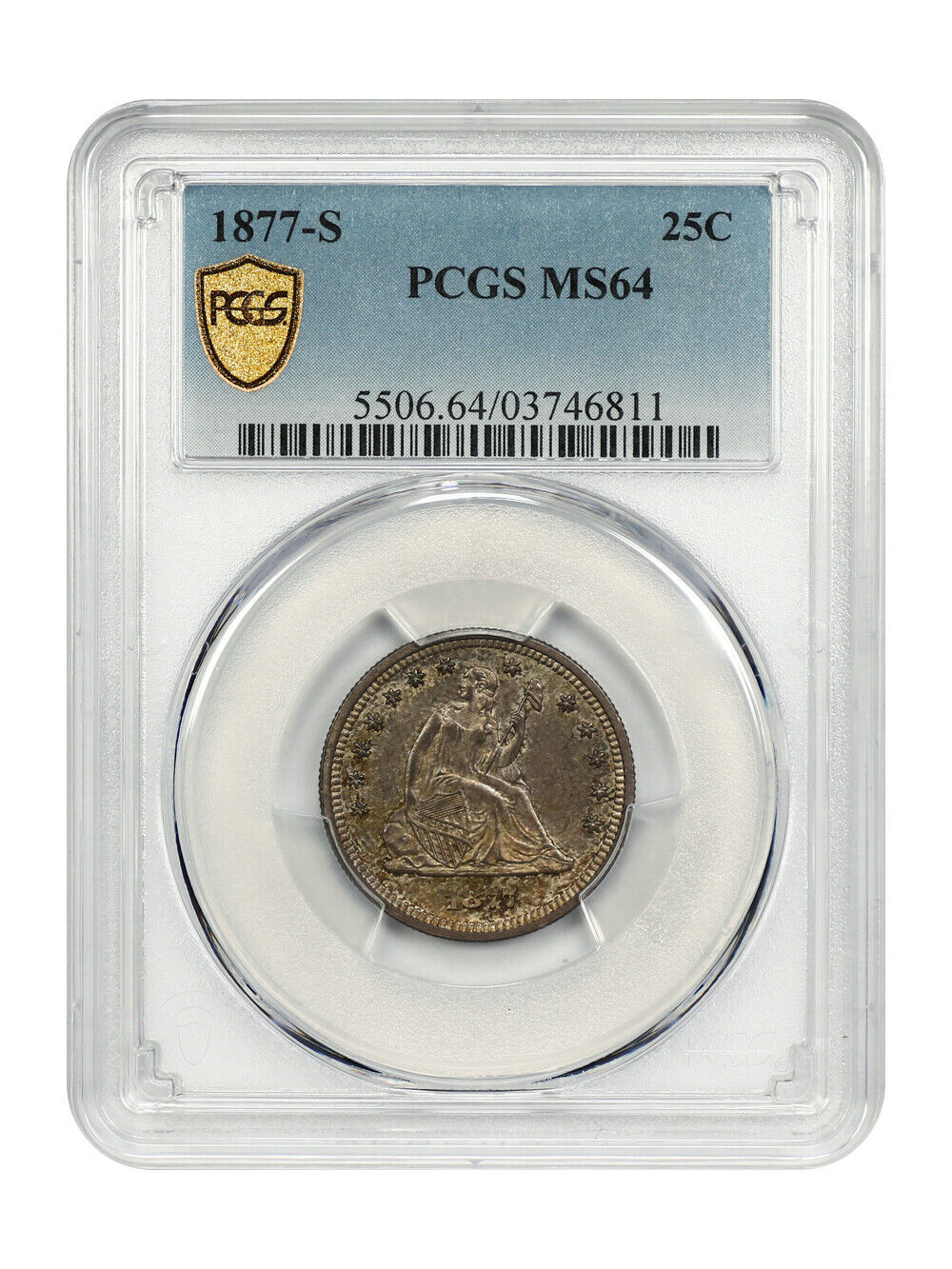 1877-S 25C PCGS MS64