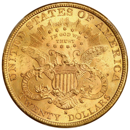 1889-S $20 PCGS MS64 ex: D.L. Hansen
