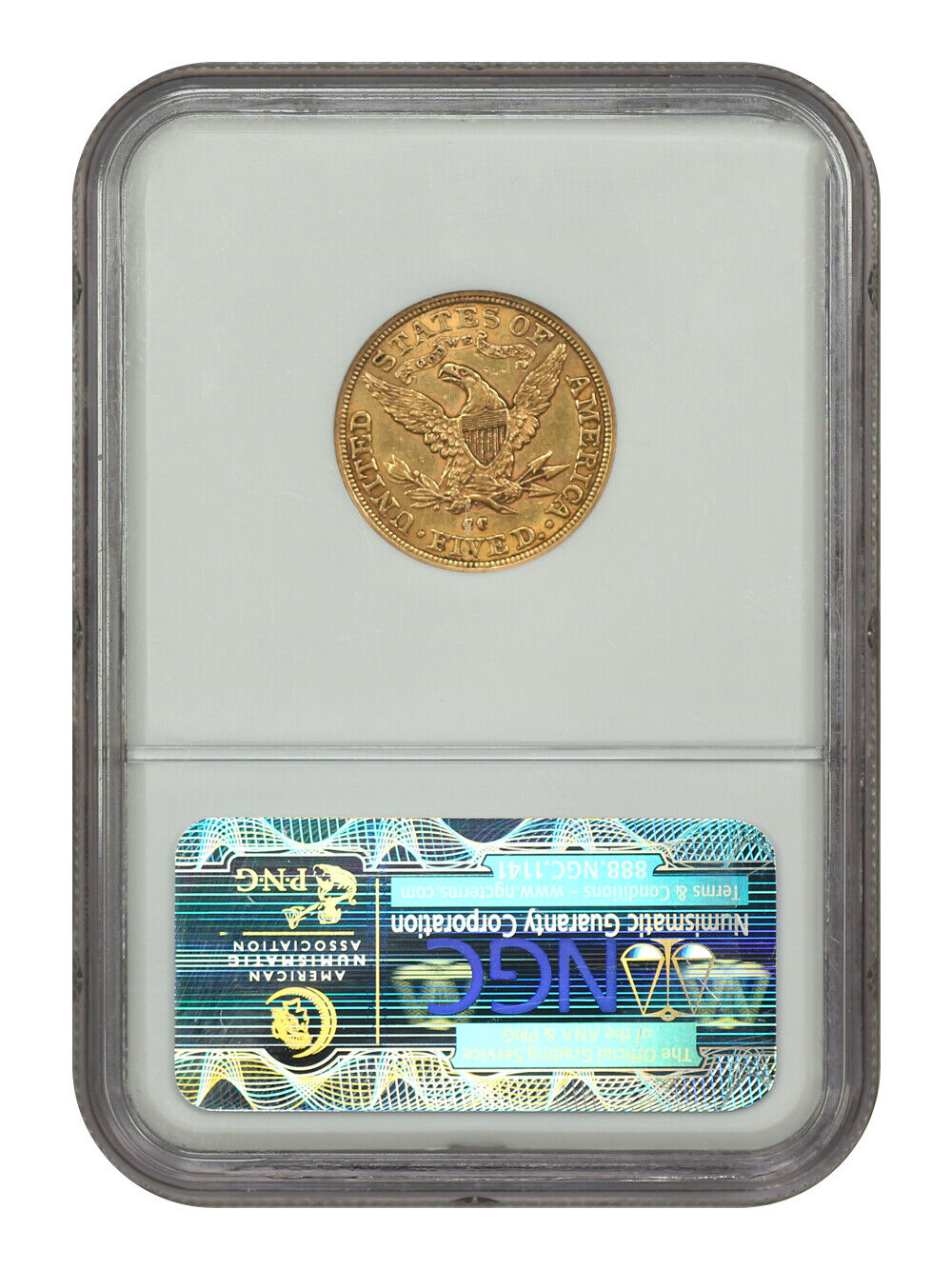 1882-CC $5 NGC AU55 - Liberty Head $5