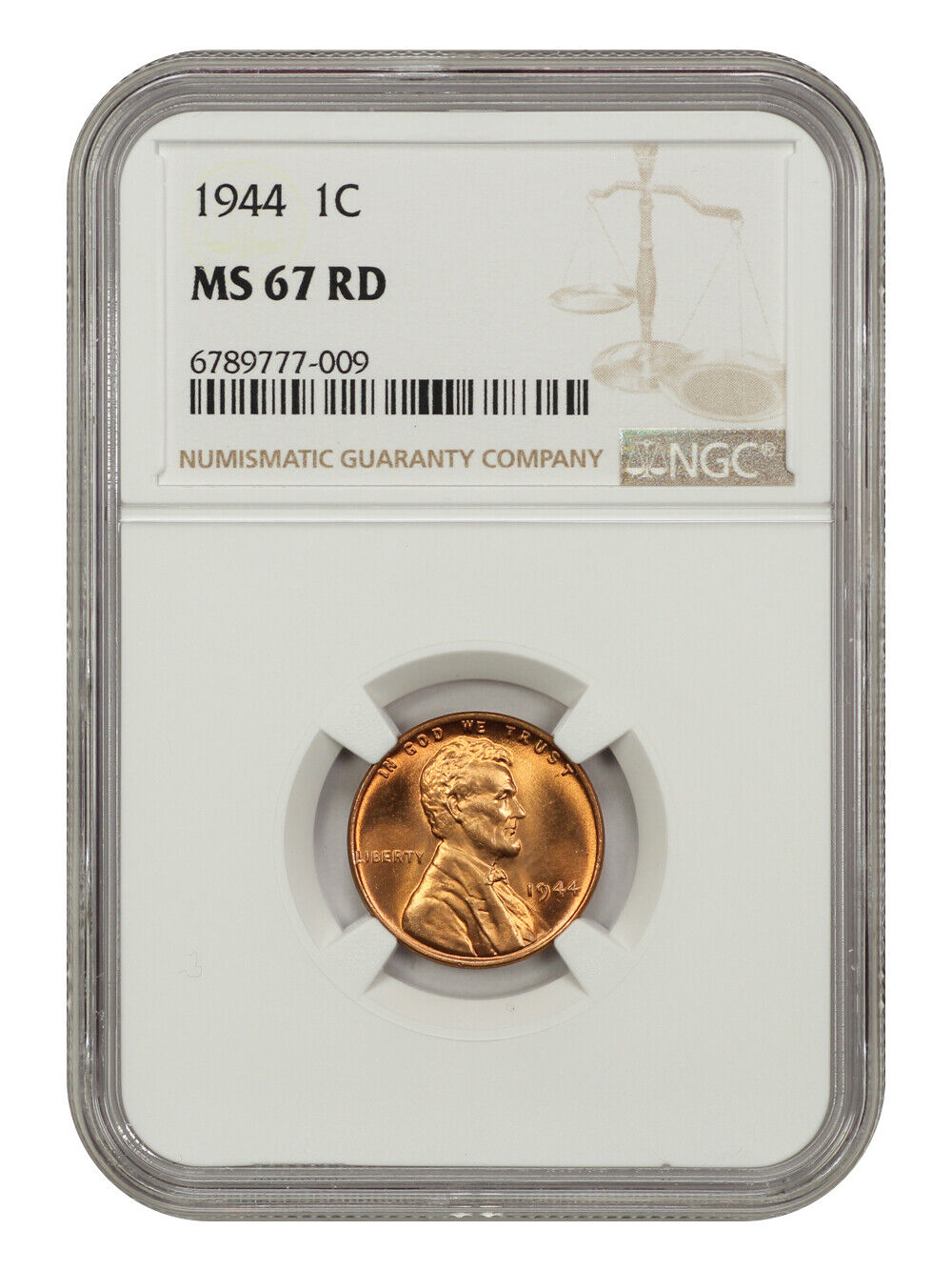 1944 1C NGC MS67RD