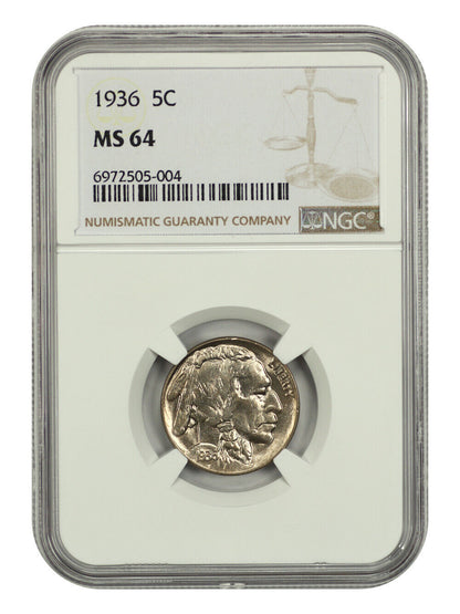 1936 5C NGC MS64 - Buffalo Nickel