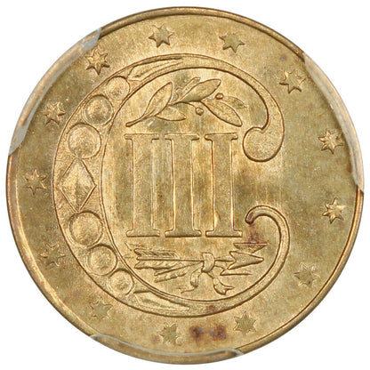 1855 3CS PCGS MS64 ex: D.L. Hansen