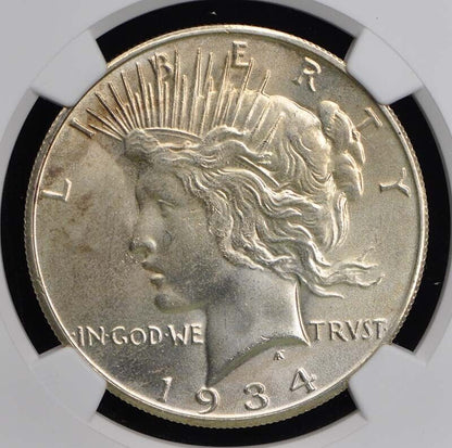 1934-S Peace Dollar S$1 NGC MS65