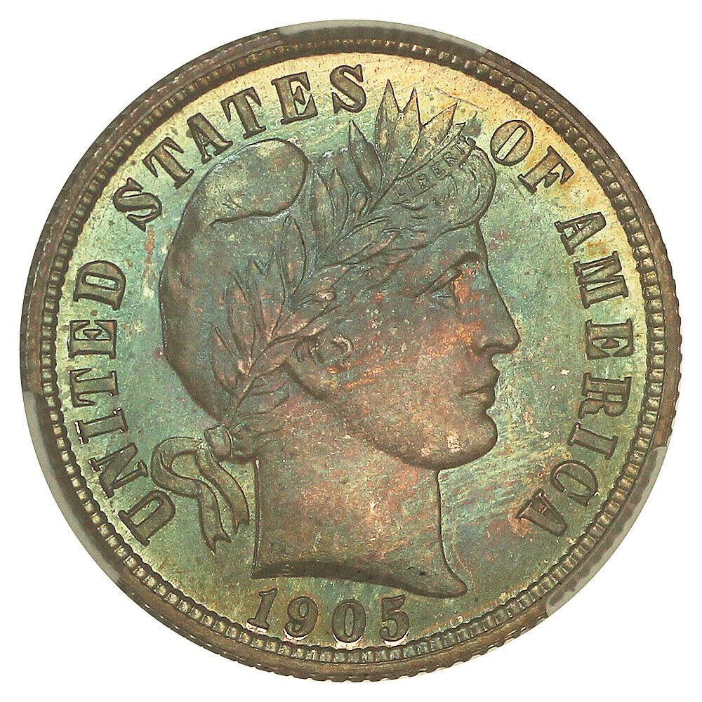 1905 10C CACG PR67+ ex: D.L. Hansen - Barber Dime