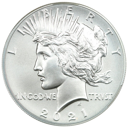 2021 $1 Peace Dollar CACG MS69 (100th Anniversary) - $1 (Silver)