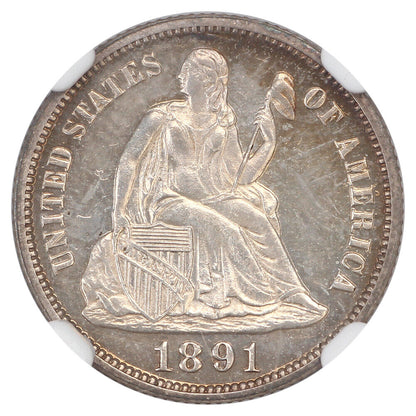 1891 10C NGC PR64 - Liberty Seated Dime