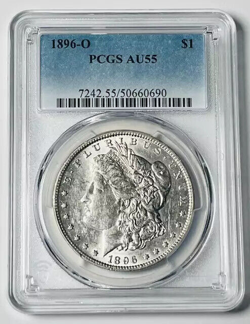 1896 O Morgan Silver Dollar PCGS AU-55