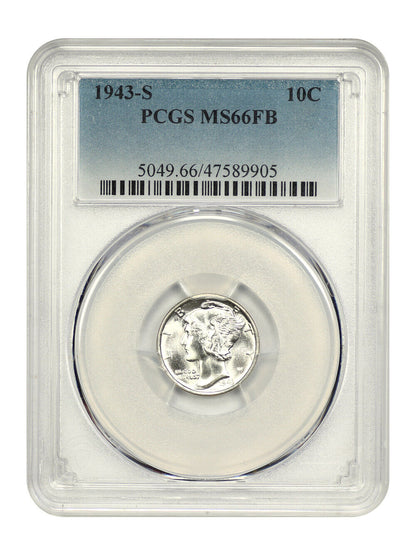 1943-S 10C PCGS MS66FB