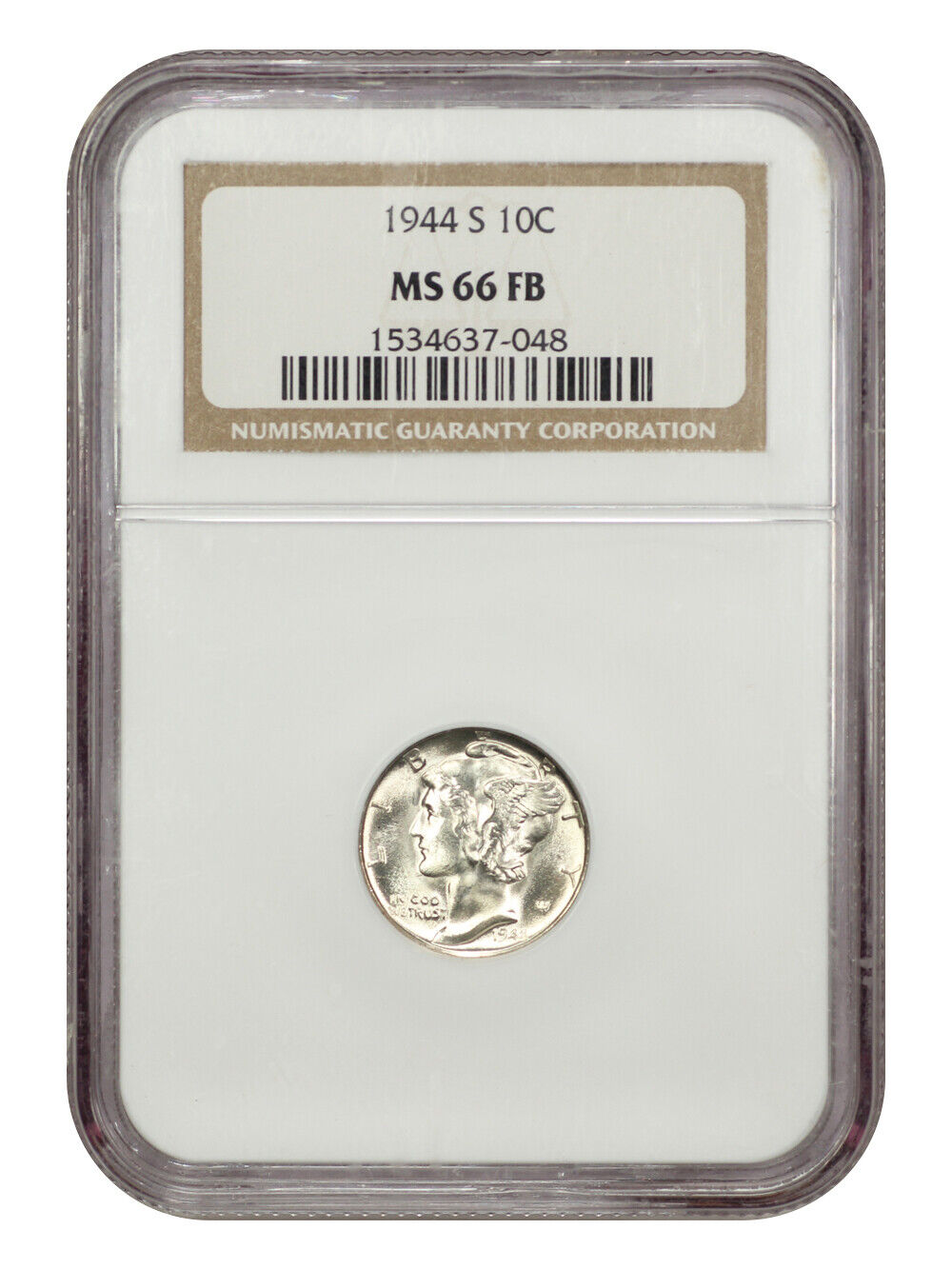 1944-S 10C NGC MS66FB