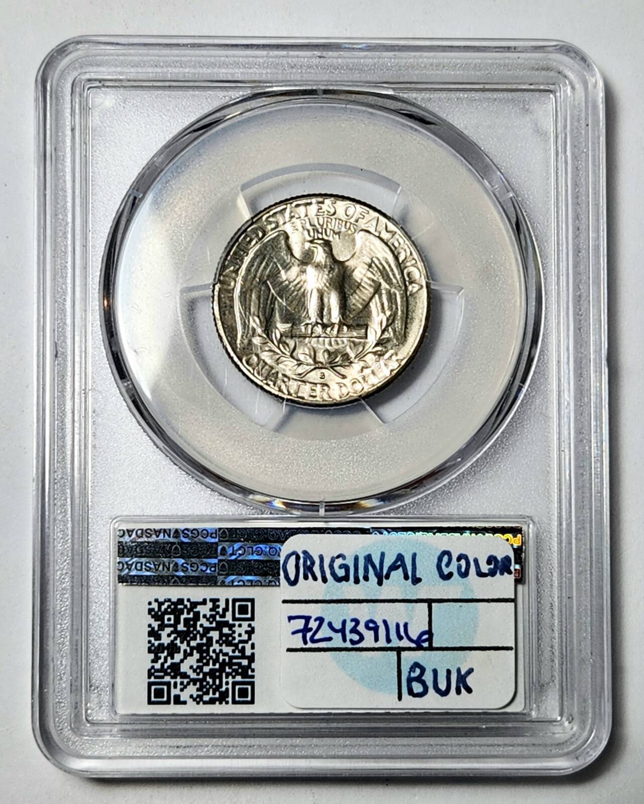 1954 S Washington Quarter PCGS MS-66+ - ORIGINAL COLOR!