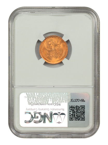 1953-S 1C NGC MS67RD - Lincoln Cent (Wheat Reverse) - Booming Mint Luster