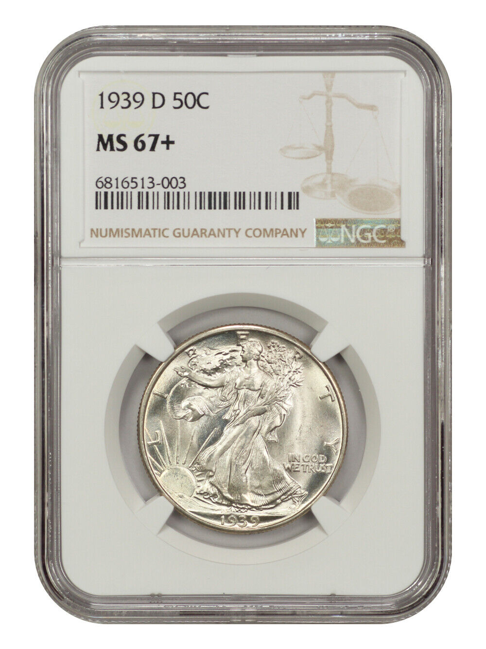 1939-D 50C NGC MS67+