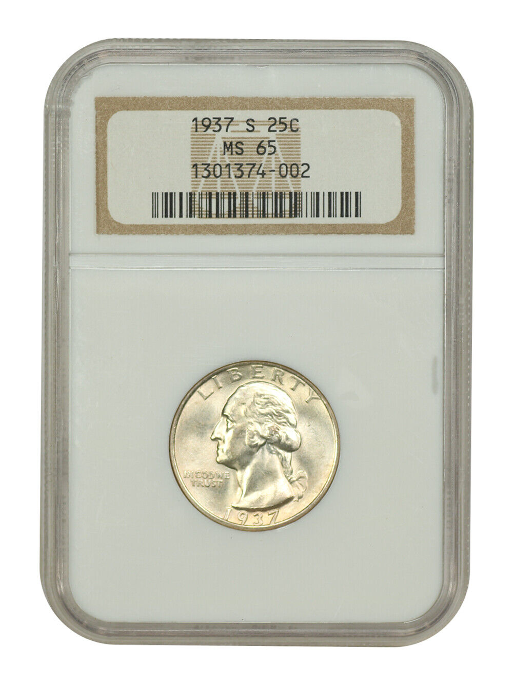 1937-S 25C NGC MS65 - Washington Quarter