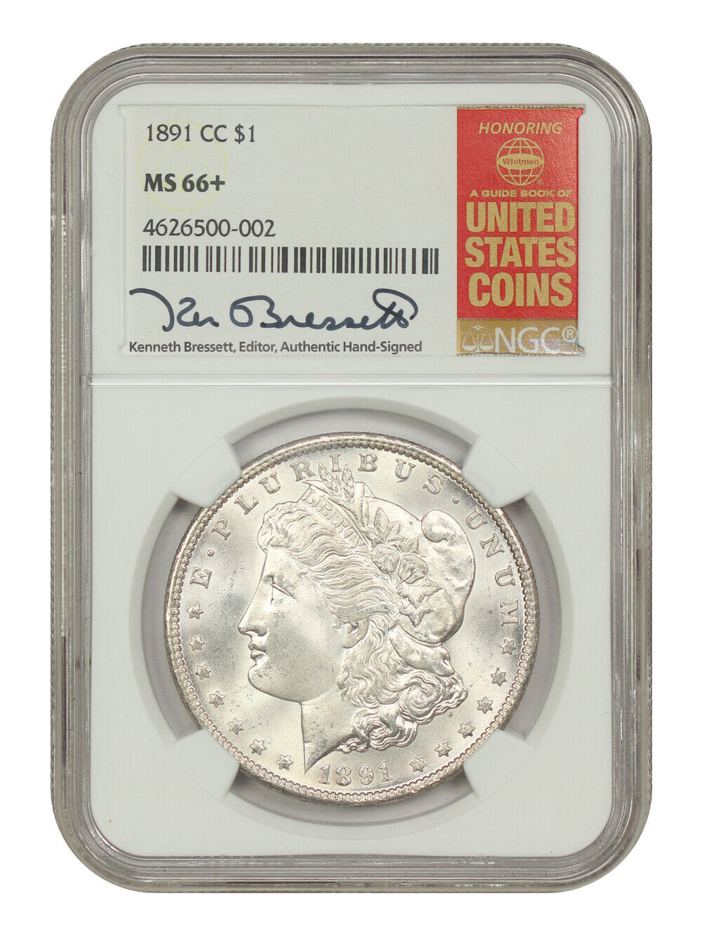 1891-CC $1 NGC MS66+ - Morgan Dollar - Scarce Date