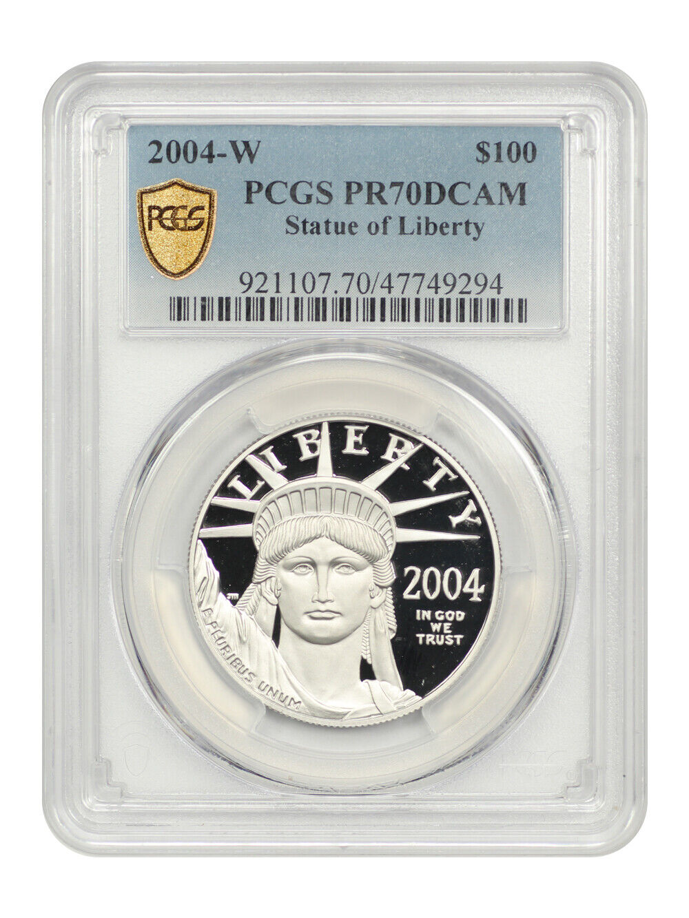 2004-W $100 Statue of Liberty PCGS PR70DCAM