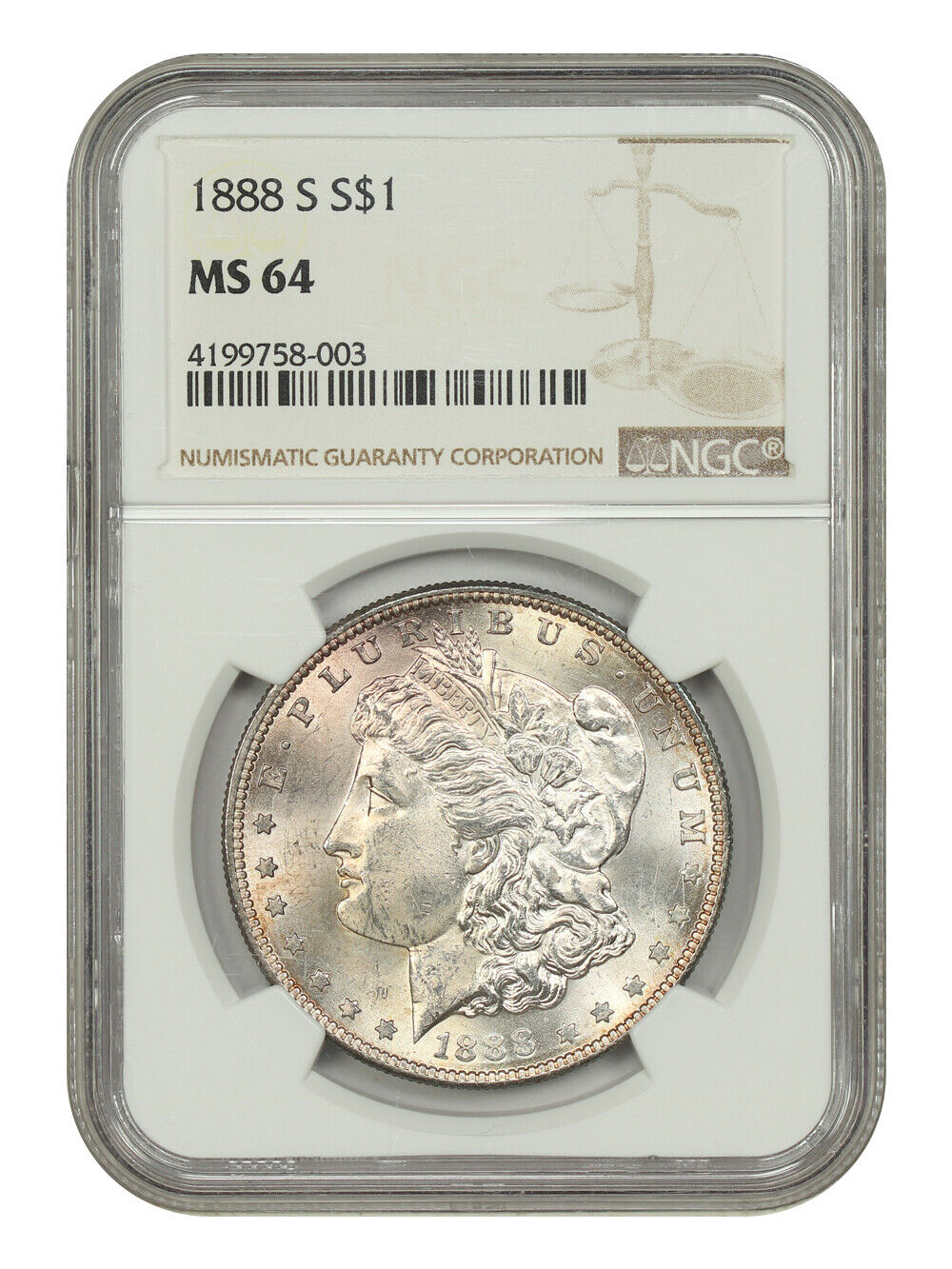 1888-S $1 NGC MS64 - Morgan Dollar