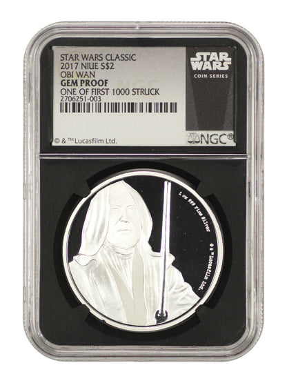 Niue: 2017 Star Wars Obi-Wan $2 NGC Gem Proof (One of First 1000 Struck)