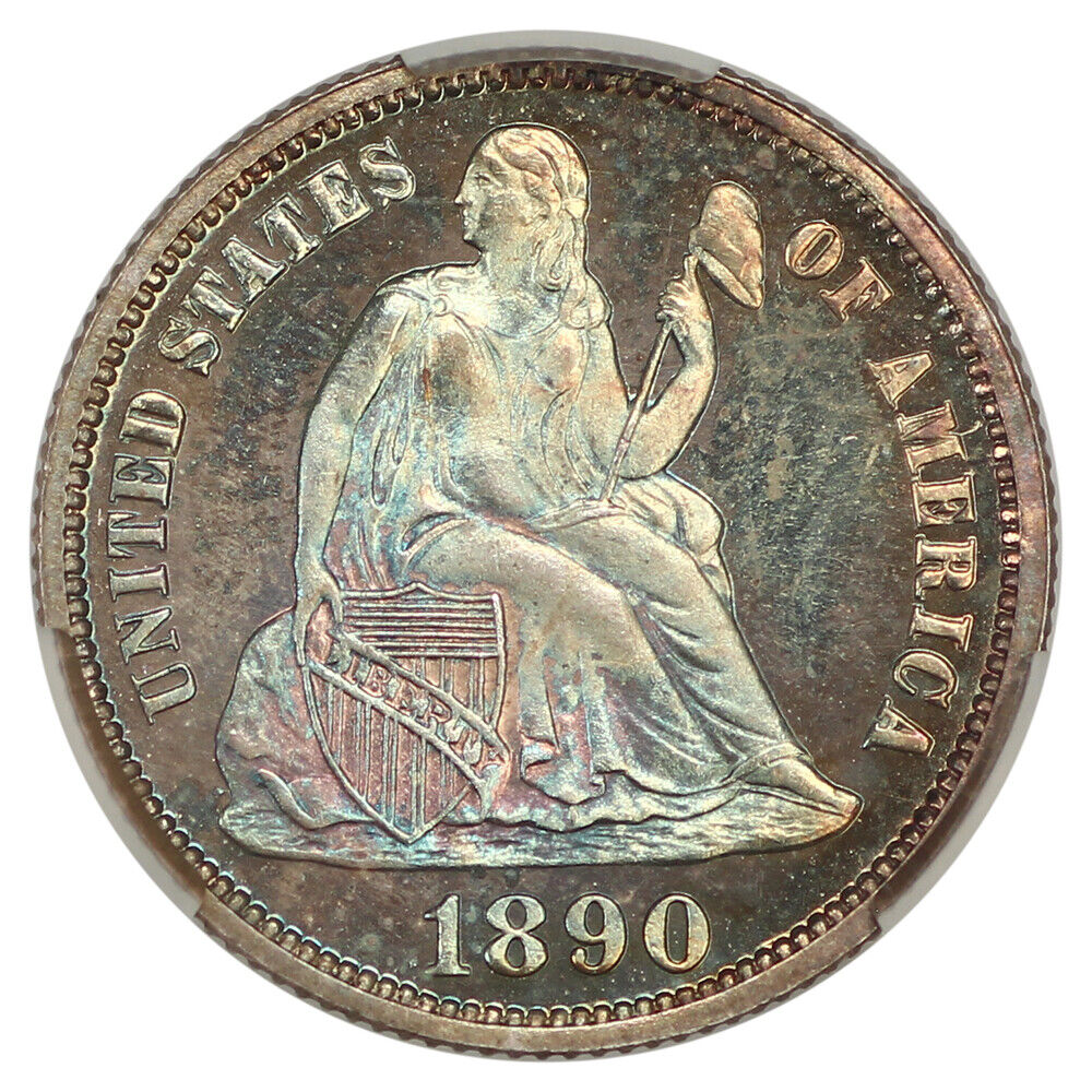 1890 10C CACG PR67 ex: D.L. Hansen - Liberty Seated Dime