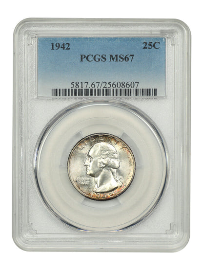 1942 25C PCGS MS67 - Washington Quarter