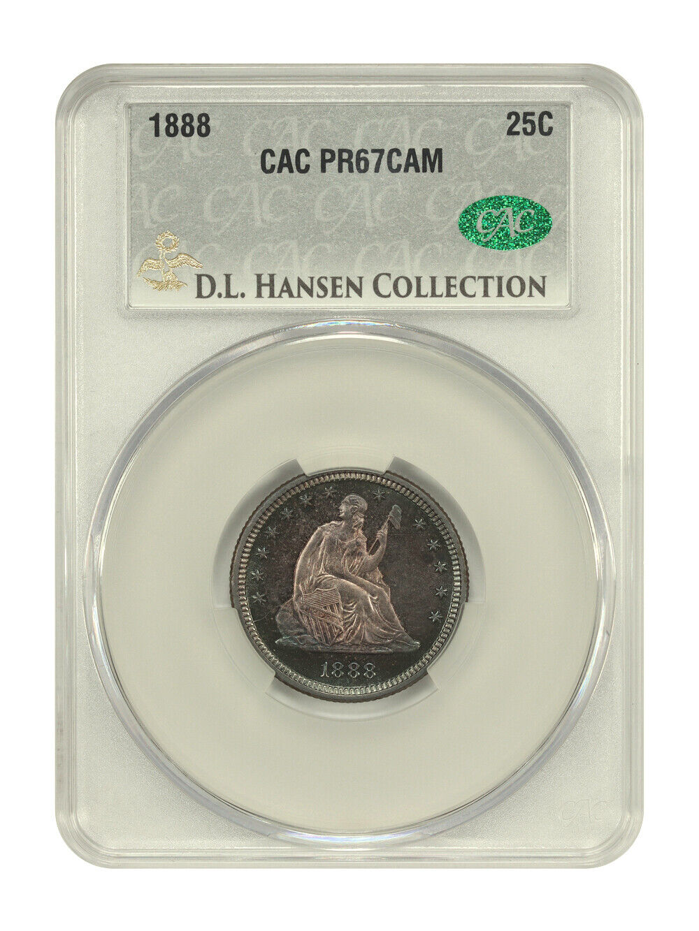 1888 25C CACG PR67CAM ex: D.L. Hansen - Liberty Seated Quarter