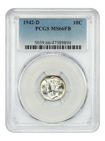 1942-D 10C PCGS MS66FB