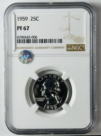 1959 P Washington Quarter NGC PF-67 Sight White