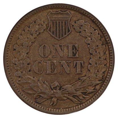 1861 1C NGC AU55 - Indian Cent - Better Civil War Date