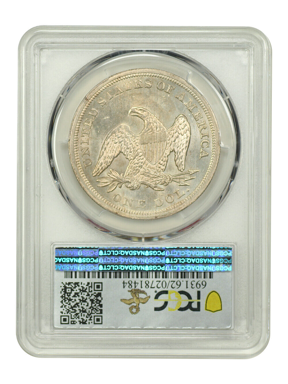 1845 $1 PCGS MS62 ex: D.L. Hansen