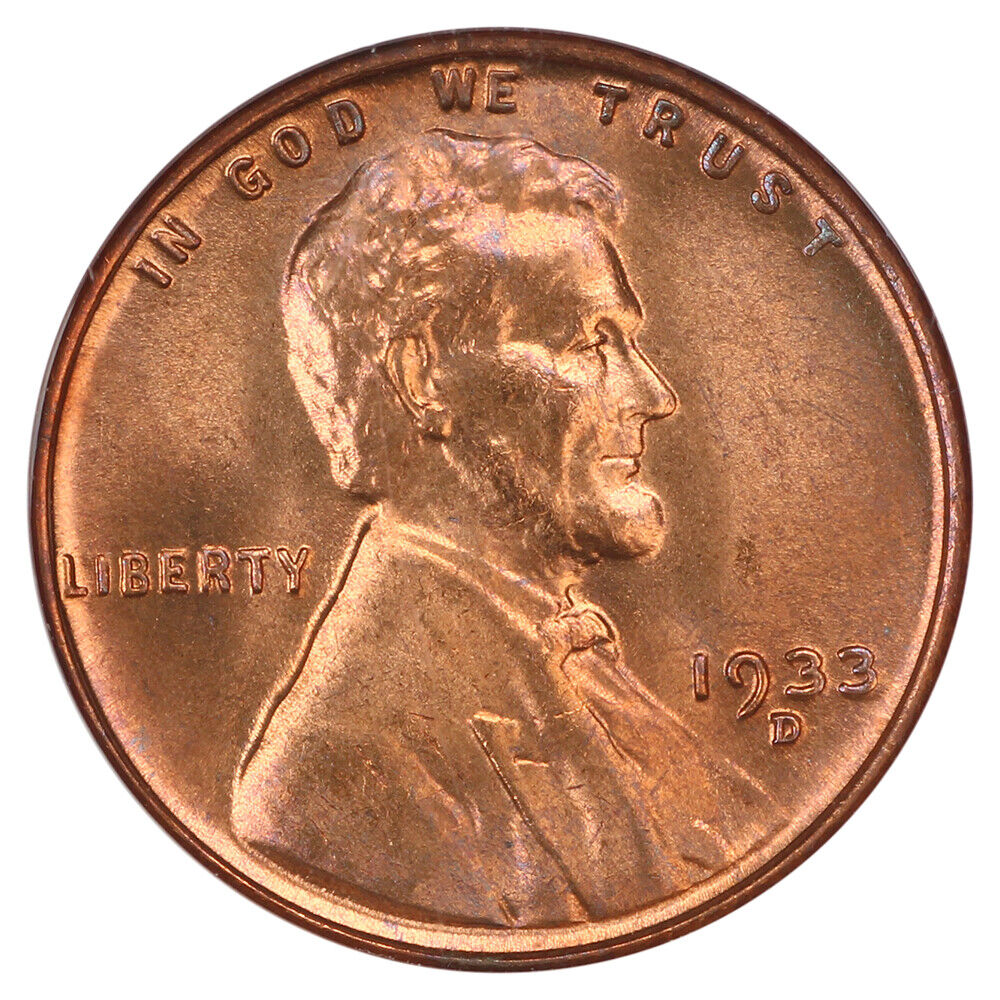 1933-D 1C NGC MS67RD - Lincoln Cent (Wheat Reverse) - Desirable in Full RD