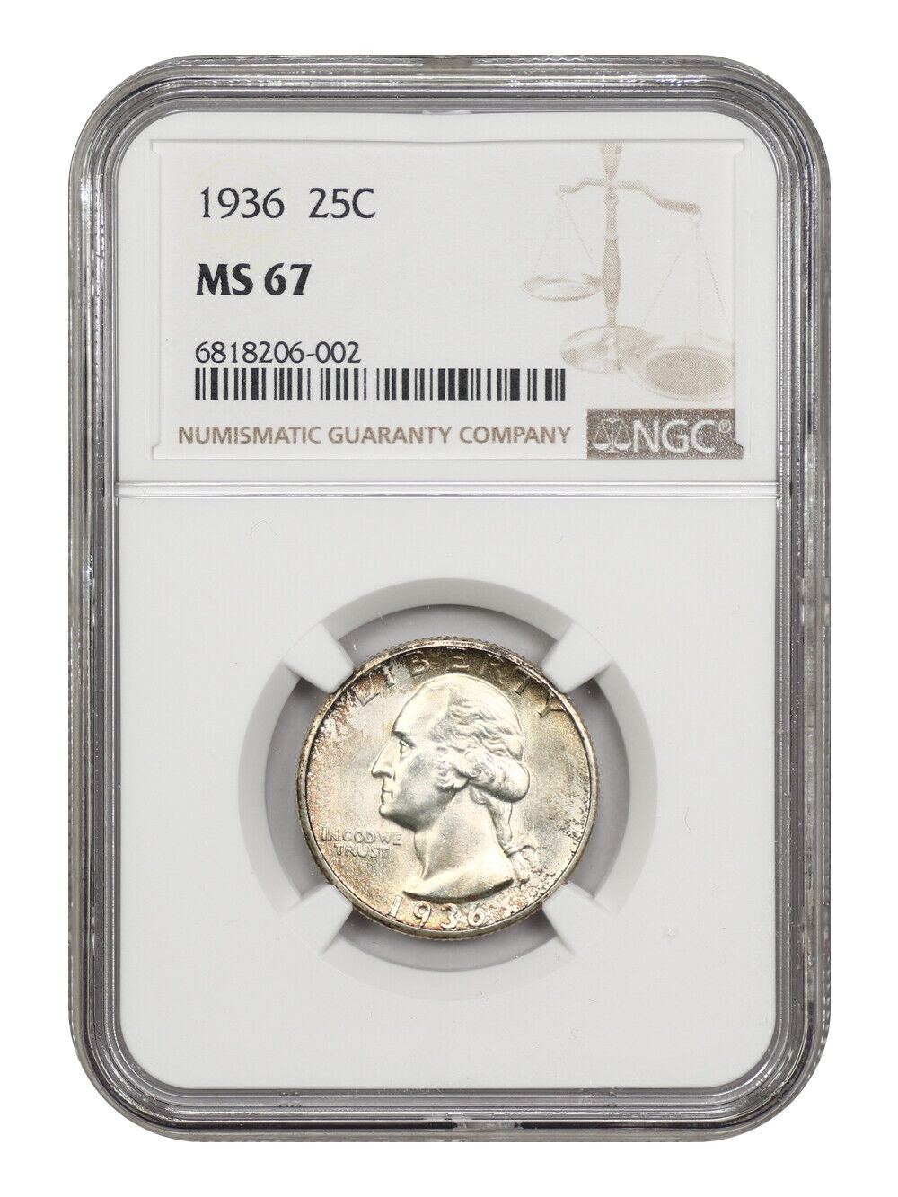 1936 25C NGC MS67