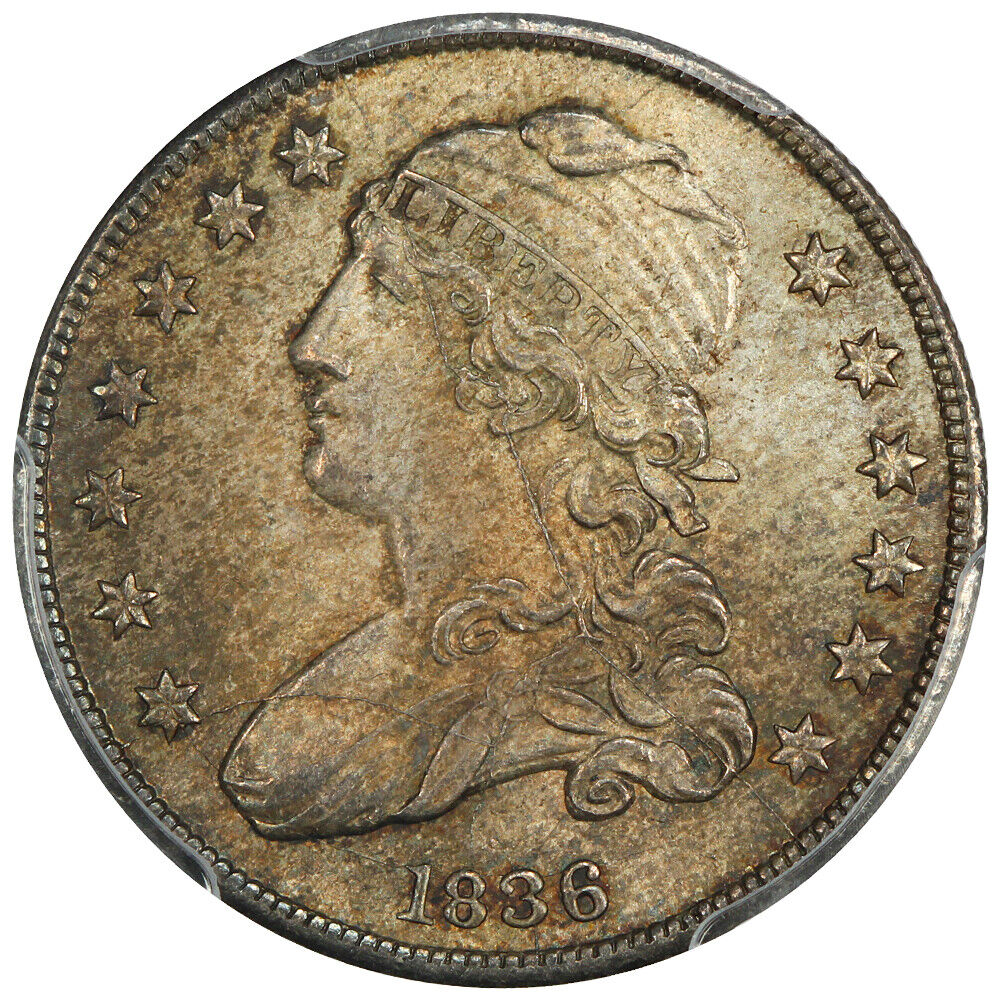 1836 25C PCGS/CAC MS64+