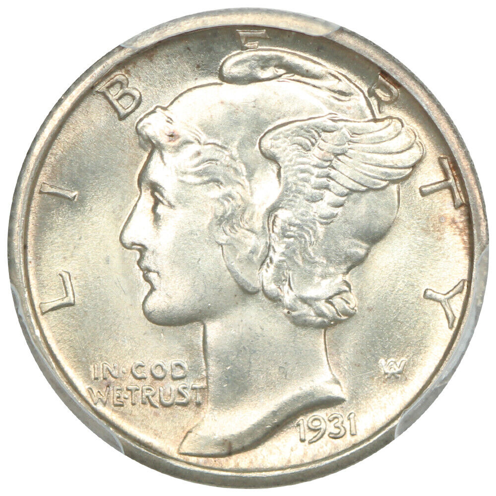 1931-D 10C PCGS MS65FB - Mercury Dime