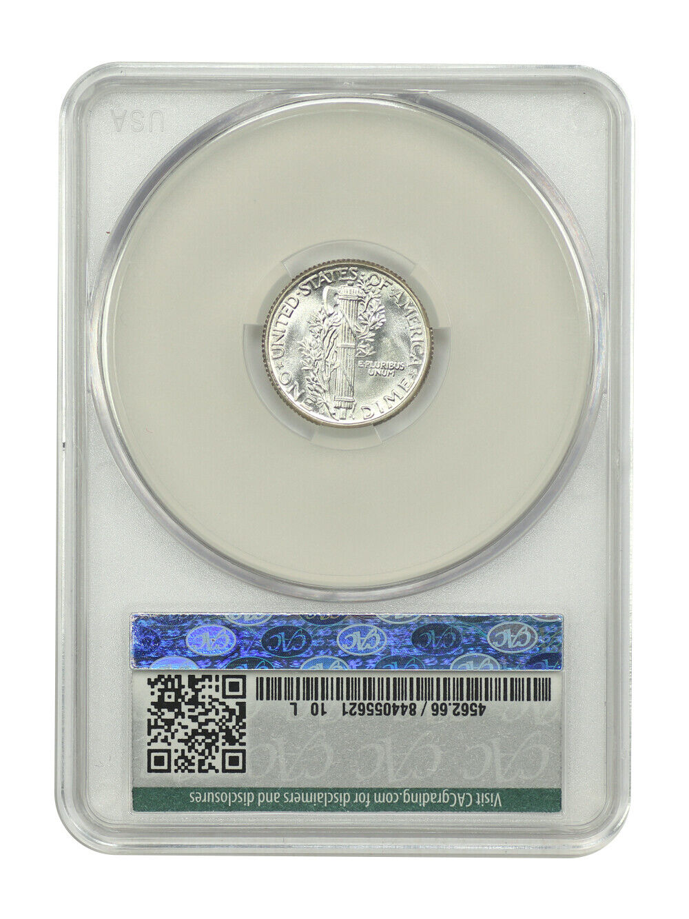 1927-S 10C CACG MS66FB ex: D.L. Hansen - Mercury Dime