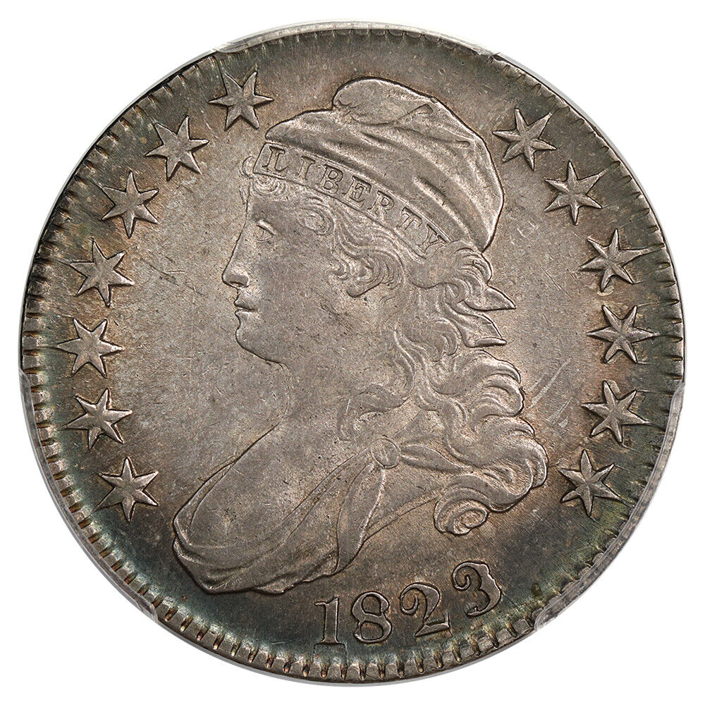 1823 50c PCGS AU55 (Ugly 3) ex: D.L. Hansen