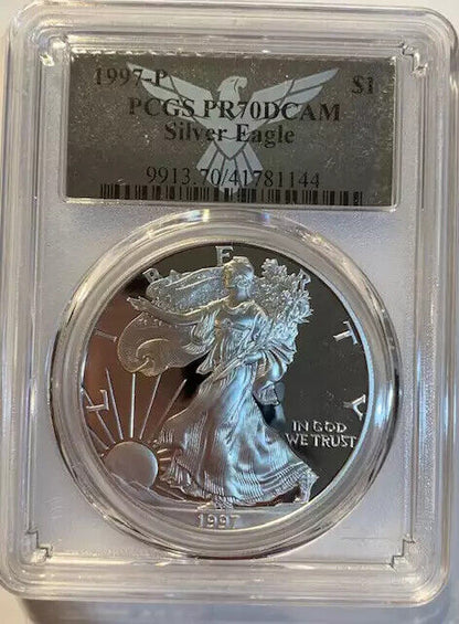 1997 P Silver Eagles PCGS PR-70