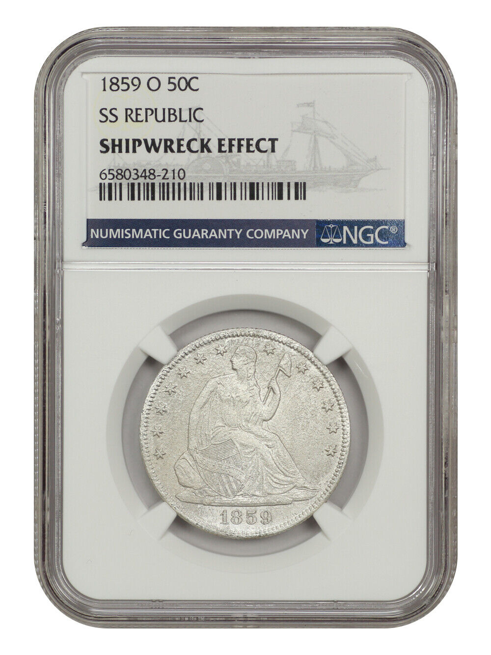 S.S. Republic: 1859-O 50C NGC Shipwreck Effect