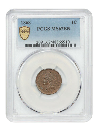 1868 1C PCGS MS62BN