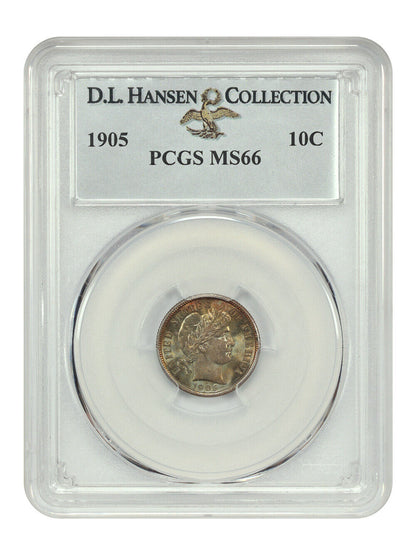 1905 10C PCGS MS66 ex: D.L. Hansen