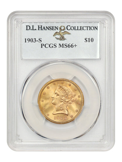 1903-S $10 PCGS MS66+ ex: D.L. Hansen