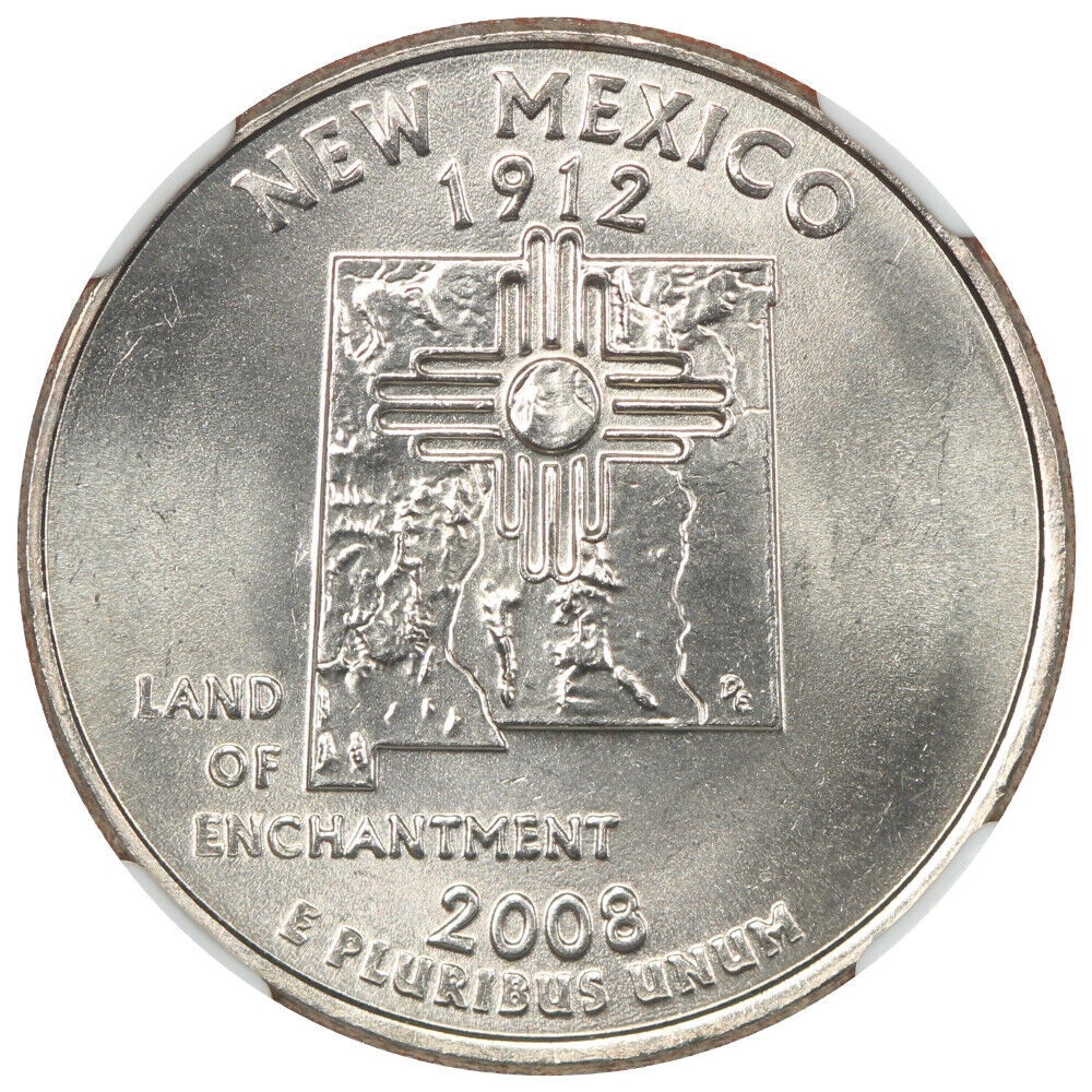 2008-D 25C New Mexico NGC MS68 - Washington 50 States Quarters